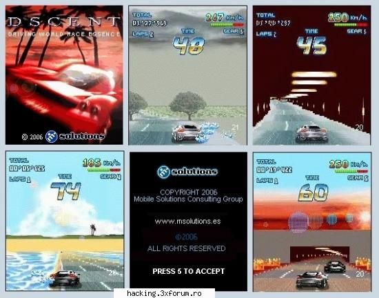 tot tine motorola dscent v1.2 j2me (driving world race essence) tries approach the player the