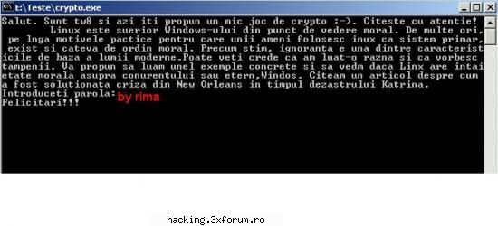 first crypto ...eu abia acuma observat crypto asta; deja din postate