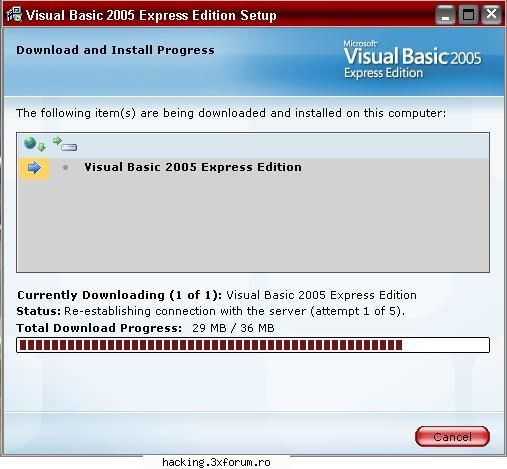 visual basic 2005 mere sal instalez ..... nuj