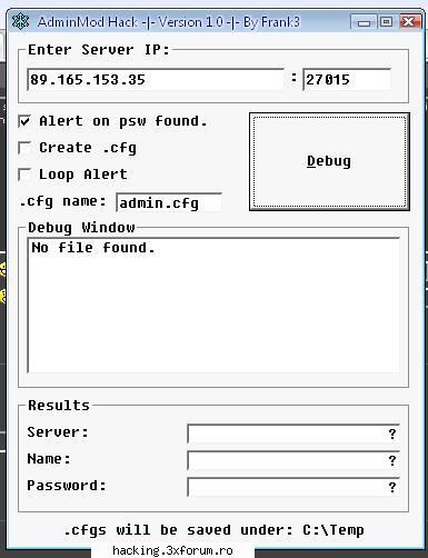 Admin pe servere de cs - BlooDeR , uite o poza cum imi arata,este un cfg - Hacking tools