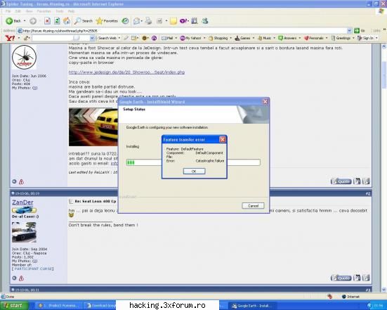 Catastrophic Failure ---Error !!HELP !! - Cand incerc sa instalez orice pe pc meu imi da - S.O.S.
