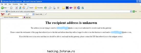Ceva legat de mail-SCAM - Nu imi mai merrge pagina SCAM...apare ceva de - S.O.S.