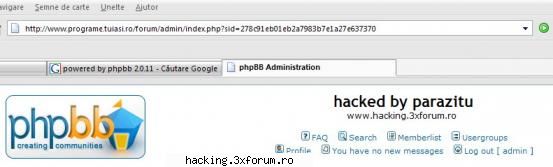 Cum sa spargi un forum - poftim dark_hacker_3x - Deface