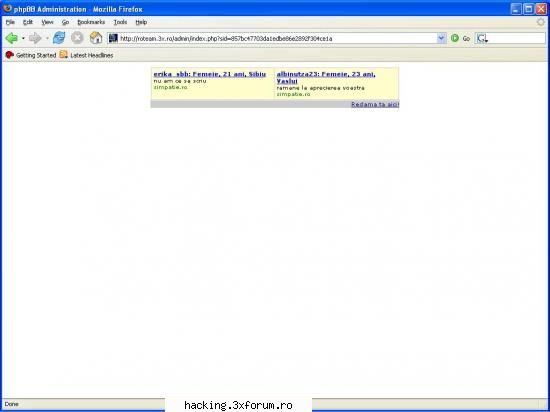Cum sa spargi un forum - btw..incercai azi sa sparg alt forum si imi intra - Deface