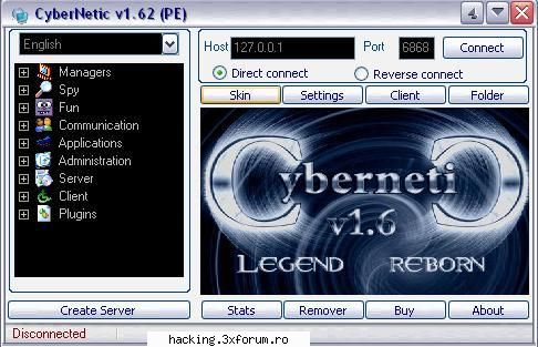 Cybernetic v1.62 - Este un trojan fainutz. E detectabil. dar criptat - Virus/Trojan