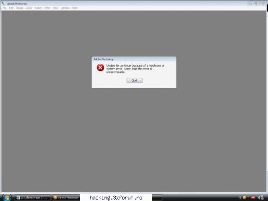 Eroare Photoshop - Am si eu o problema cu Photoshop-ul... l-am - S.O.S.
