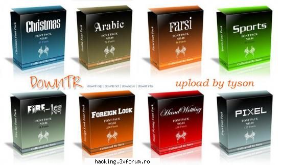 Fonts Pack 2007 - rar pass: tyson - Non-warez