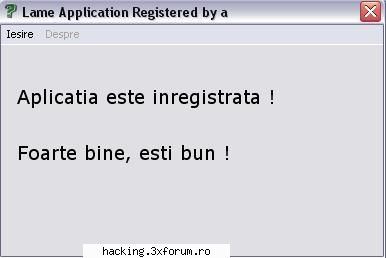 Lame Application - mai bine mai tarziu decat niciodata,dar nu prea - War Games!