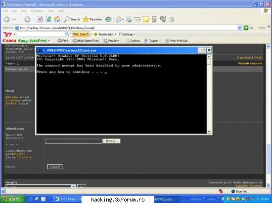 Problema firewall - ma gandeam la zone alarm dar nu mai pot sa - S.O.S.