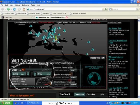 Speed Test - sunt ceva probleme cu netul si e cam mica viteza - n00bs