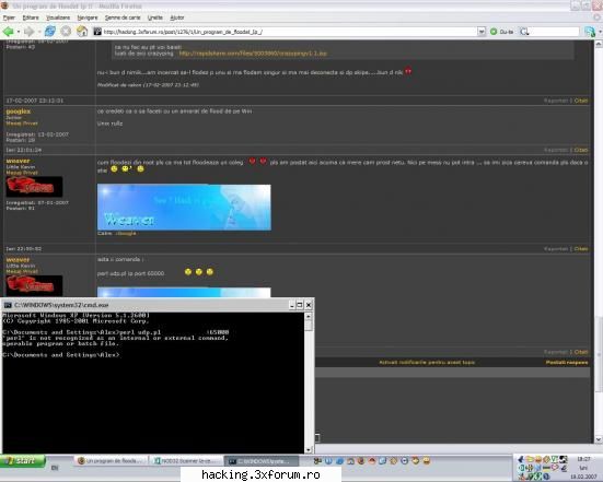 Un program de floodat Ip !! - vezi k nu exista comanda perl asa k mai baga 1 - S.O.S.