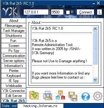 Y3kRat2 - Un trojan bunicel cred ca este detectabil nu lam - Virus/Trojan