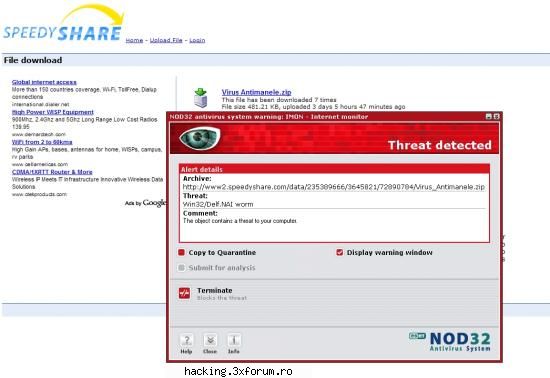 antimanele - ba da e virus aici la manele si pt tine - Virus/Trojan