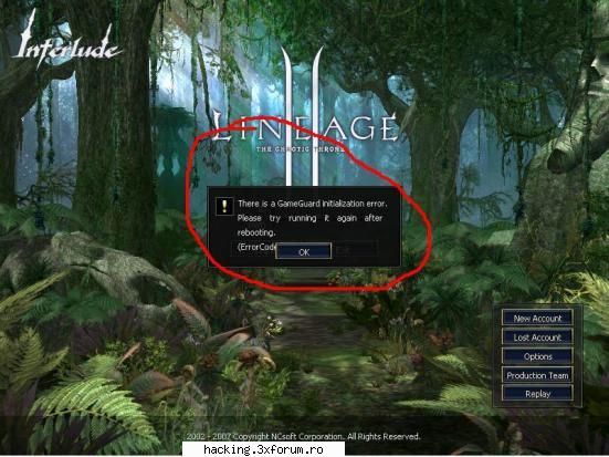 lineage 2 game guard error - oare de la ce sa fie?alta data imi merge firar - S.O.S.