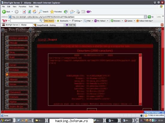 program de facut profile - vreau sa fac descrierea unei aliante pe bite - HaCkinG Request