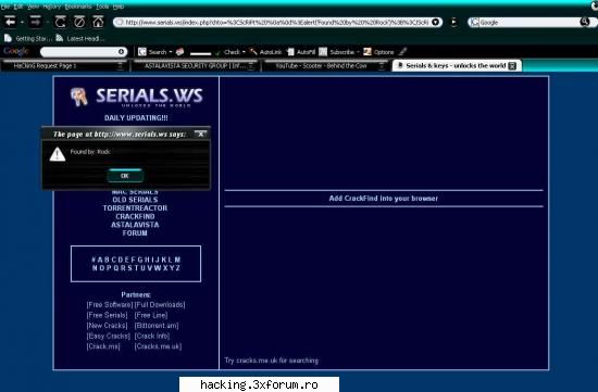 serials.ws -> Xss - Pot sa stiu si eu de la cineva care se pricepe - Hacked